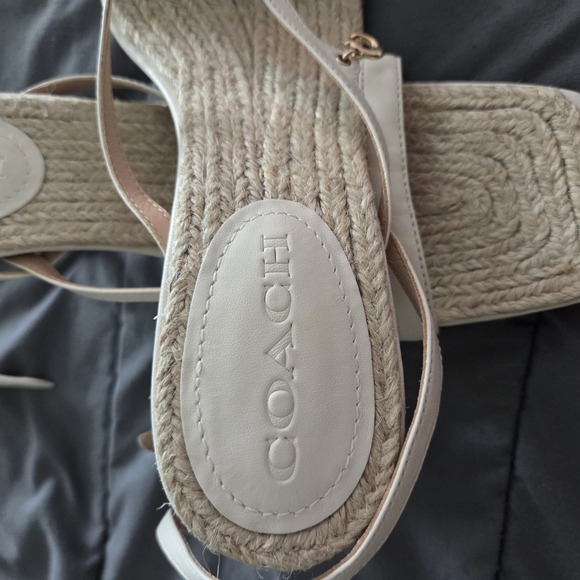 Coach Cream Espadrille Platform Shoes - Picture 2 of 3